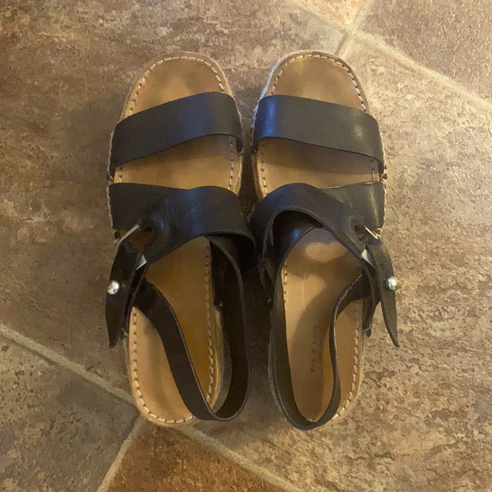 Rag and Bone platform leather espadrilles